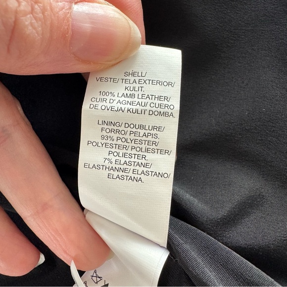 Lucky Brand Black Leather Moto Jacket Women’s Medium Silver Hardware - Picture 9 of 10